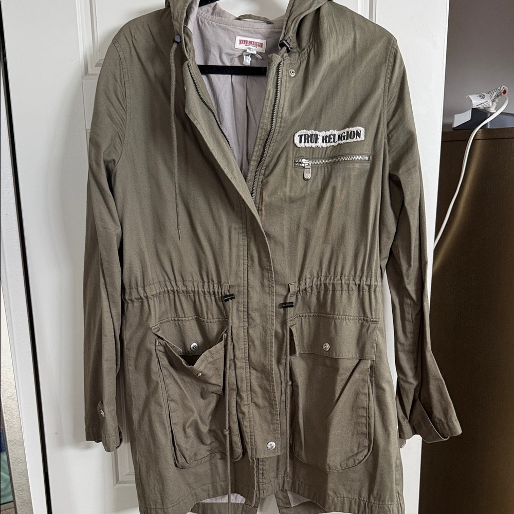 True Religion Women's Khaki Utility Jacket